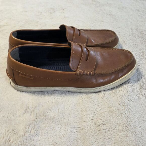 Cole Haan Nantucket II 2.0 Moc Toe Penny Loafers Size 10 M Brown Leather C27789